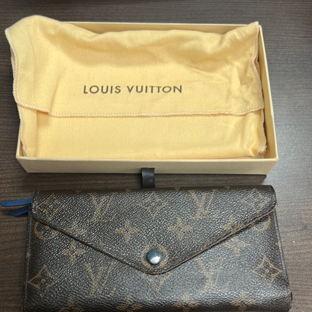 Louis Vuitton Brown and Blue Josephine Wallet